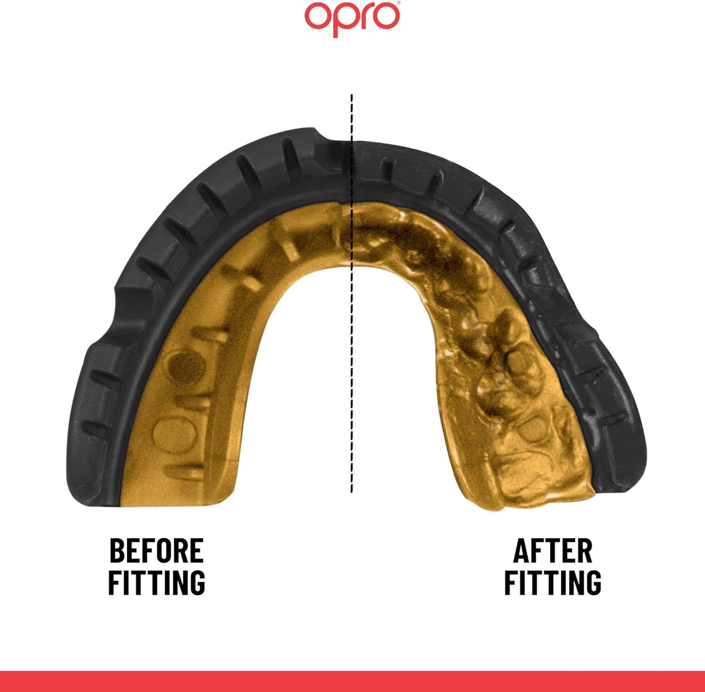 OPRO NEW Gold Braces Level Mouthguard, Adults Sports Mouth Guard, Featuring Revolutionary Fitting Technology for Boxing, Lacrosse, MMA, Martial Arts, Hockey, and All Contact Sports (Blue)