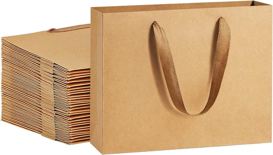 Paper Bags 20 Pack Gift Bags Heavy Duty Kraft Paper Brown Gift Paper Bags With Handles Wedding Party Favor Bags Shopping Bags Retail Goods Bags Paper Bags (30 * 10 * 40)