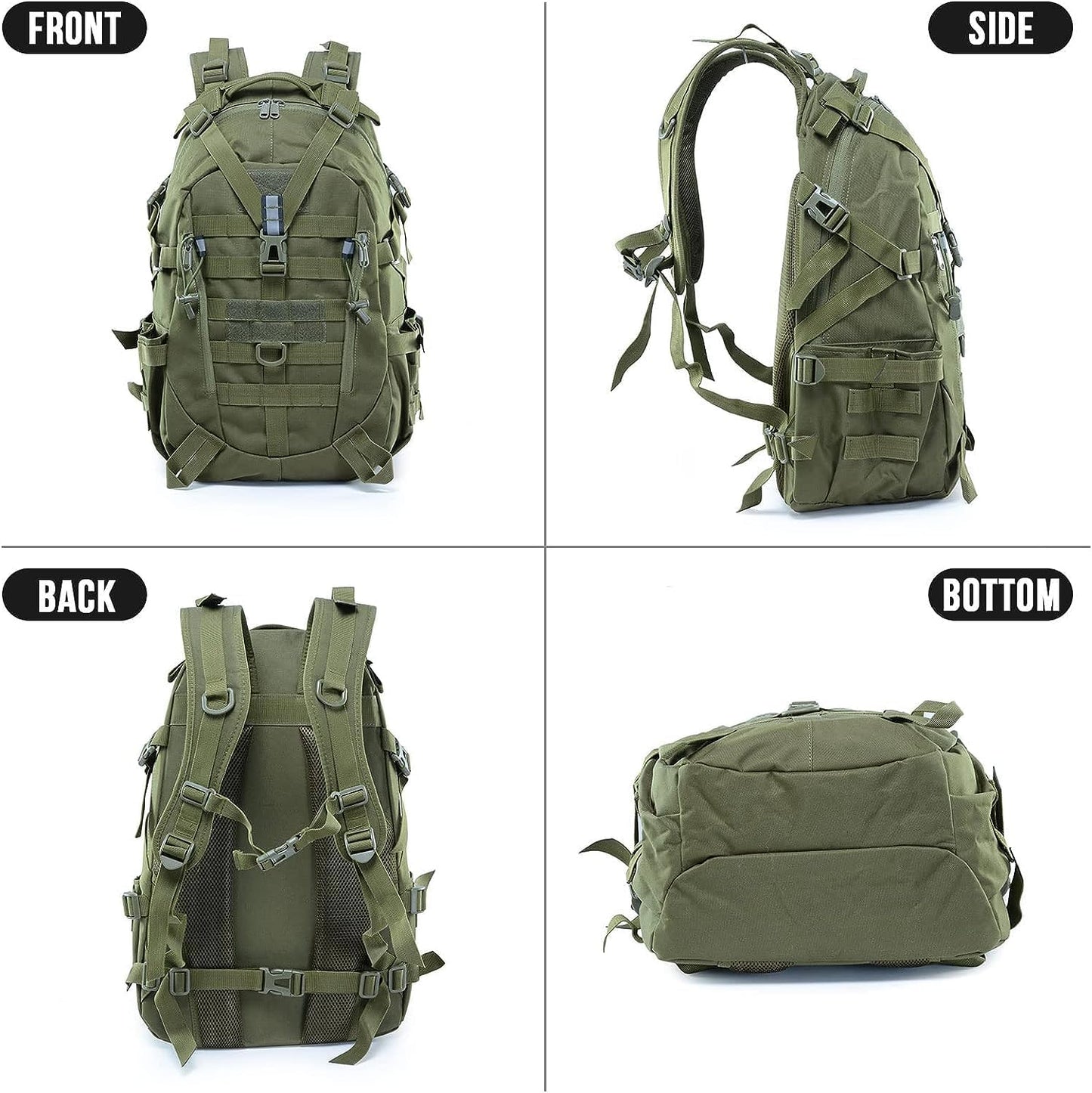 Military Tactical Backpack 35L Army 3 Day Assault Pack Molle Bag Waterproof Rucksacks for Outdoor Hiking Camping Trekking Hunting Traveling,School Bag for Boys