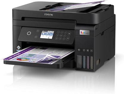 Epson Ecotank L6270 Office Ink Tank Printer A4 Colour 3-In-1 Printer With Adf, Wi-Fi And Smart Panel Connectivity And Lcd Screen, Black, Compact