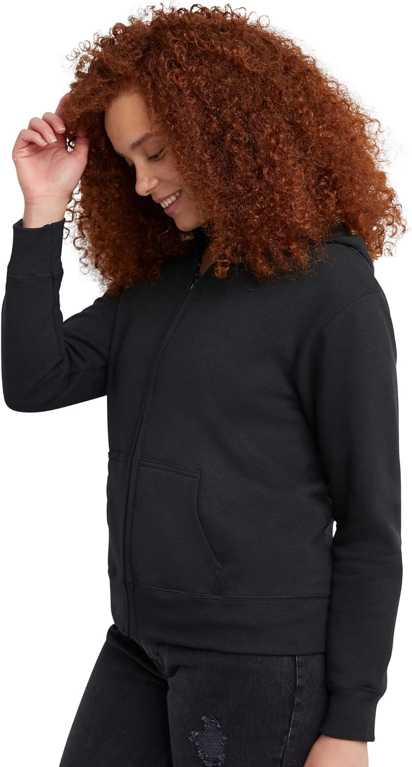 Hanes womens Women's Fleece Full-zip Hood Fleece Jacket (pack of 1)