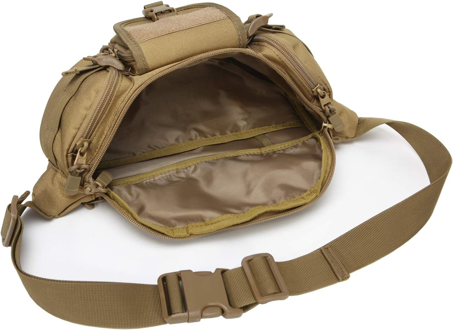 DYJ Utility Multipurpose Molle Tactical Waist Bag, Coyote Brown, Size No Size