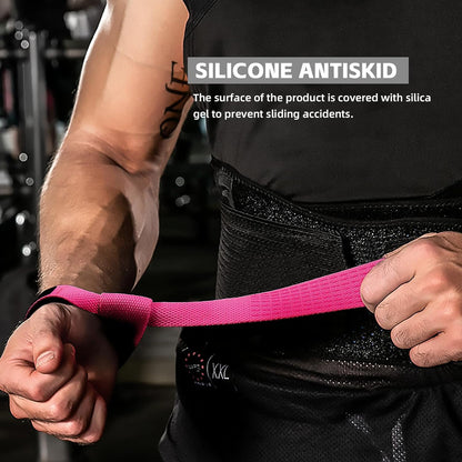 Lifting Straps Deadlift Gym Wrist Straps Weightlifting with Neoprene Cushioned Wrist Padded and Anti-Skid Silicone - for Weightlifting, Bodybuilding, Xfit, Strength Training