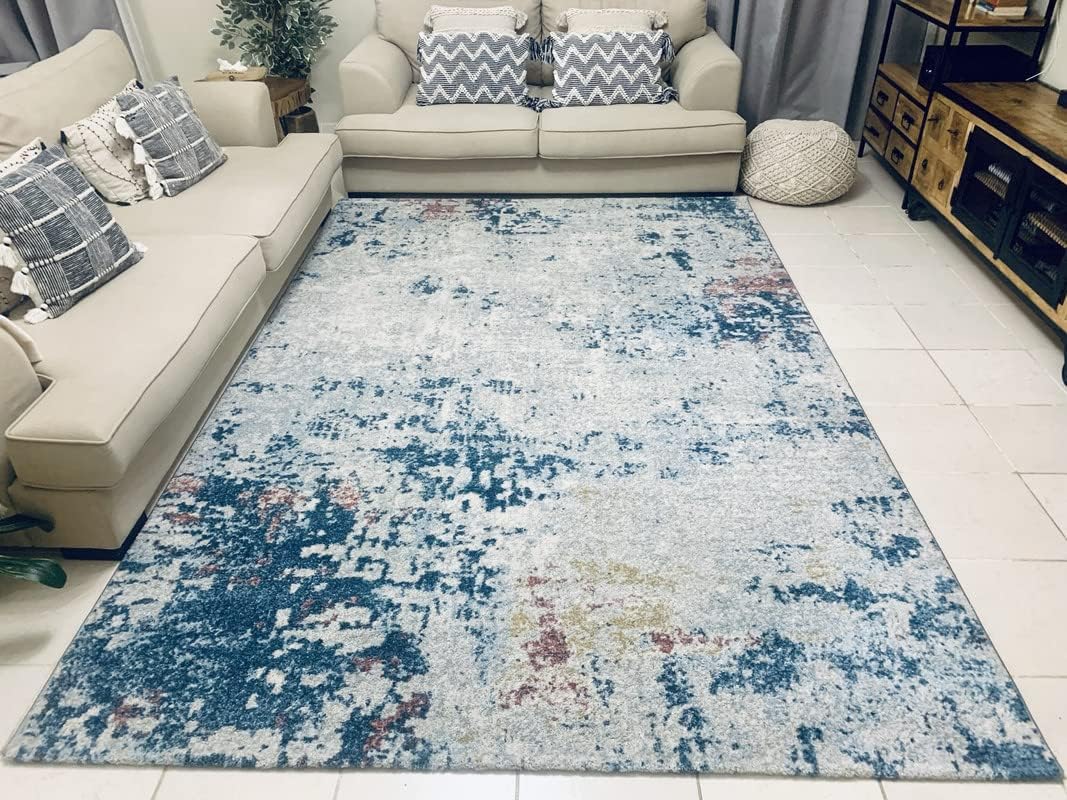 Rugs & Carpets Multi-coloured 250 x 350 cm (8.2 x 11.5 ft) for Living Room/Bed room/Dining Room - Super soft Durable and Stain Resistant