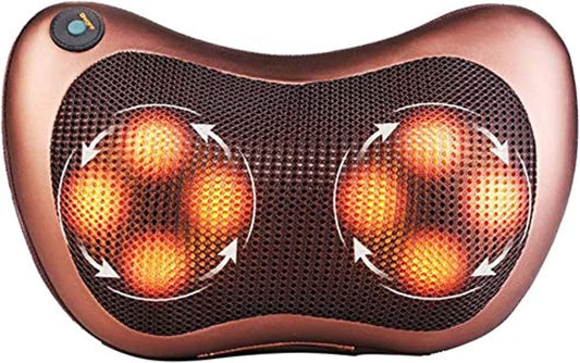 Neck Massage Pillow And Shoulders, Adomen, Legs Back Massager Relaxation By 8 Head With Magnet Vibrator Electric Heating Kneading Therapy
