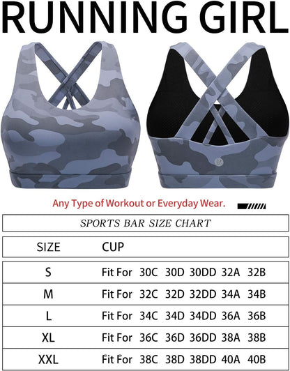 RUNNING GIRL womens Full Coverage Women's Plus Sports Bras