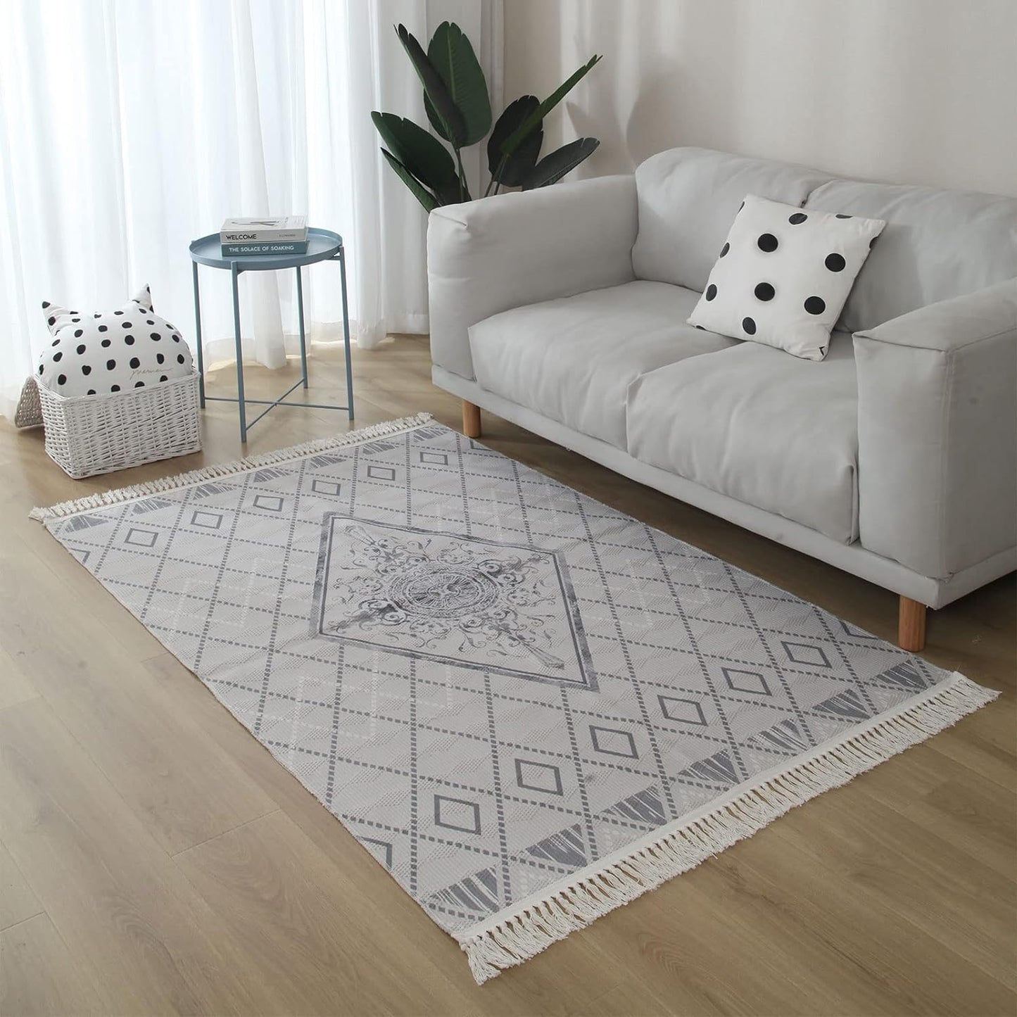 Area Rugs For Living Room Bedroom, Cotton Linen Floor Mat, Mrkhojahas 50x160cm