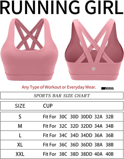 RUNNING GIRL womens Full Coverage Women's Plus Sports Bras