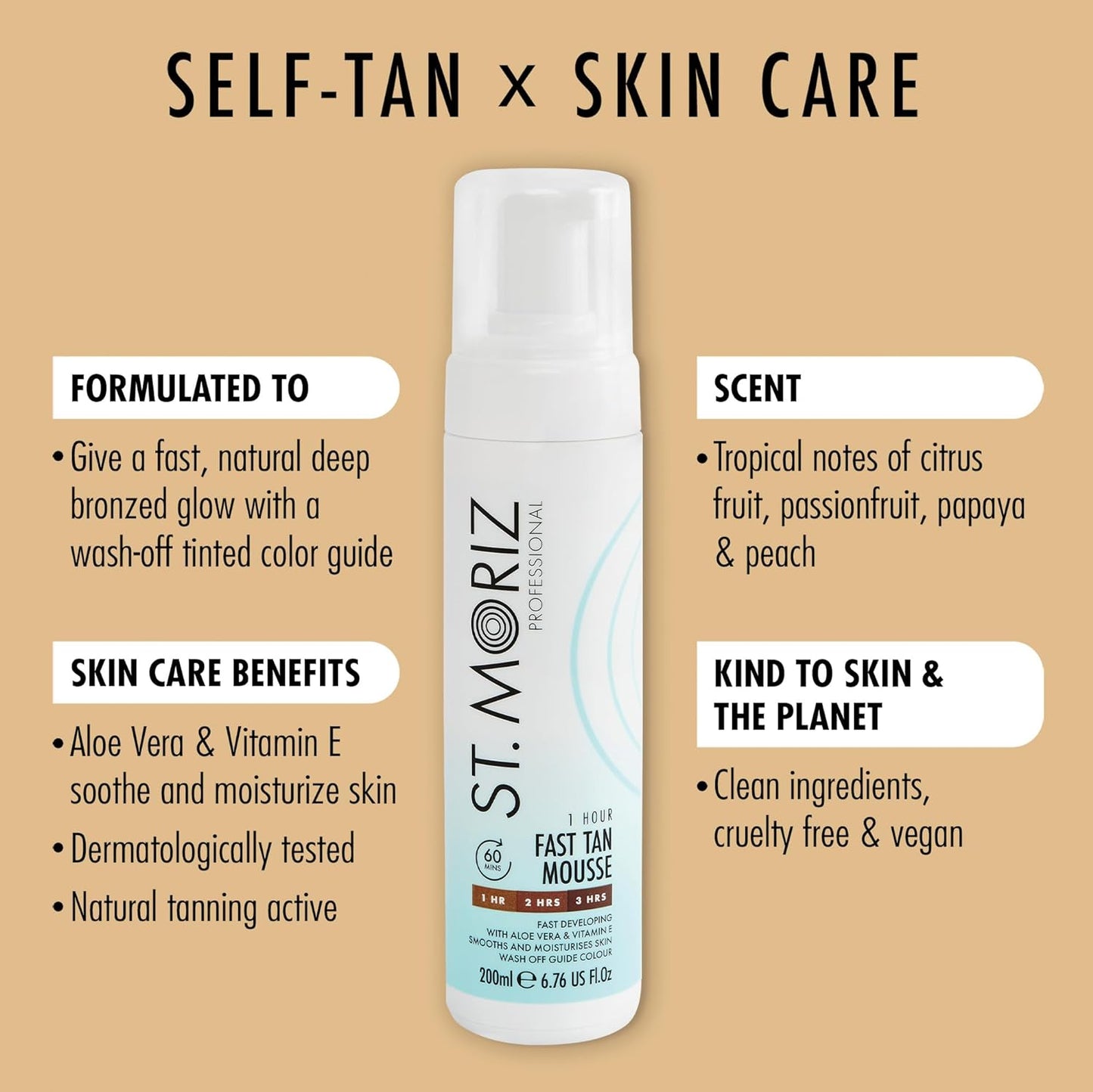 St. Moriz Self Tanning Fast Self Tanning Mousse (With Shade Control)