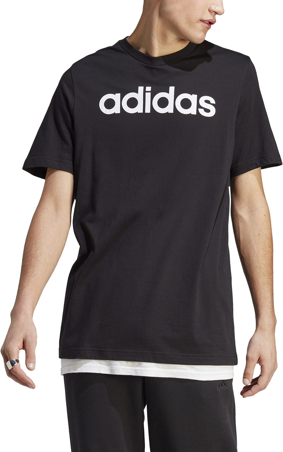 Adidas Essentials Single Jersey Linear Embroidered Logo Men's T-shirt