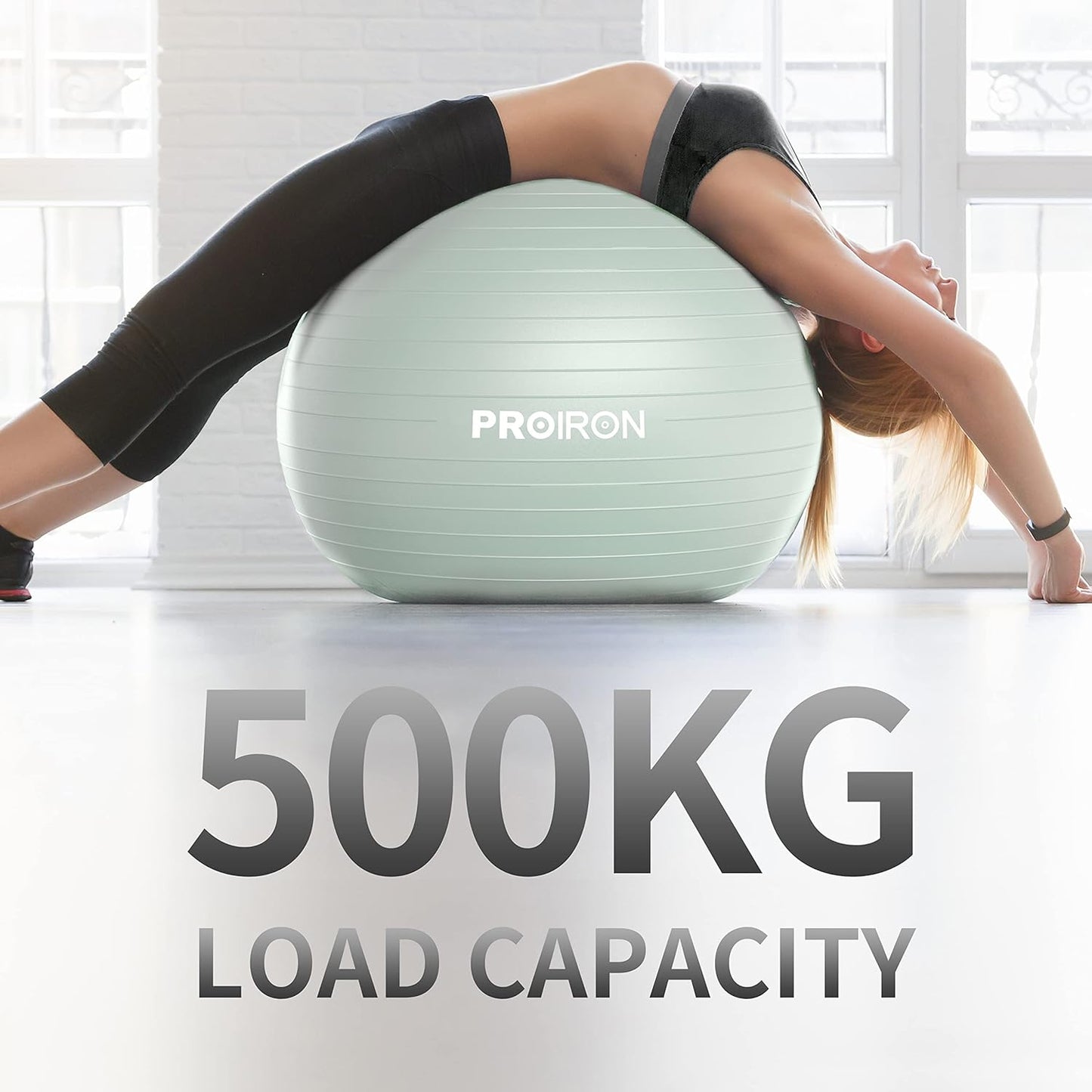 PROIRON Yoga Ball Anti-Burst Exercise Ball Chair with Quick Pump Slip Resistant Gym Ball Supports 500KG Balance Ball for Pilates Yoga Birthing Pregnancy Stability Gym Workout Training