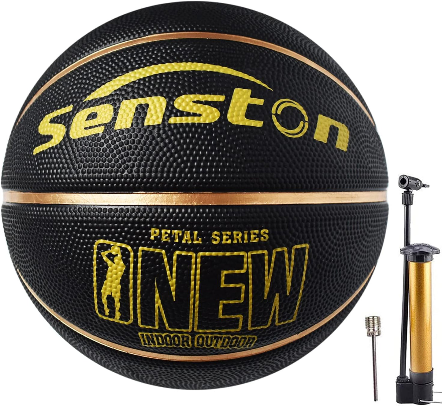 Senston Basketball Size 5 Basketballs Youth Basketball 27.5 inch Rubber Basketball for Kids