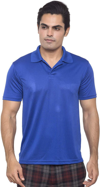 Santhome Men's Basic DryNCool Half Sleeve Polo T-Shirt with UV Protection