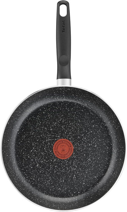 TEFAL Dark Stone 11 pc set, Non-stick, stewpots 22/24/28 cm, saucepan 16 cm, frypans 20/28 cm, slotted spatula, Aluminium, B491BS85