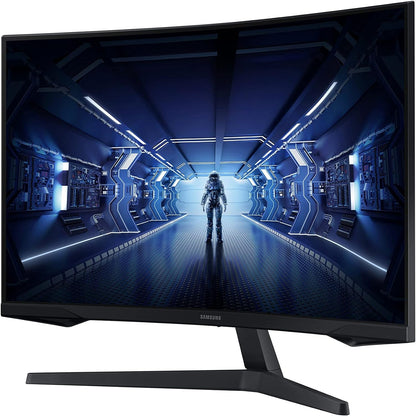 Samsung 27" Odyssey G5 LC27G55, 1000R Curved Gaming Monitor with 144Hz Refresh Rate & 1ms Response Time, WQHD Resolution, AMD FreeSync Premium - LC27G55TQBMXUE Black