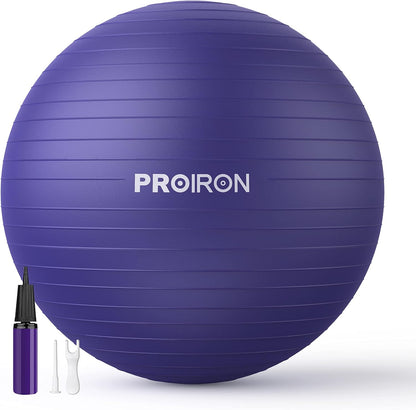 PROIRON Yoga Ball Anti-Burst Exercise Ball Chair with Quick Pump Slip Resistant Gym Ball Supports 500KG Balance Ball for Pilates Yoga Birthing Pregnancy Stability Gym Workout Training