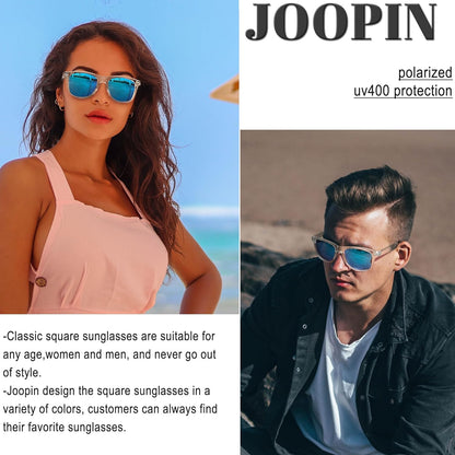 Joopin Polarized Sunglasses Men Women, Classic Square Sun Glasses 100% UV Protection Driving Fishing