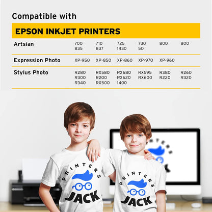 Printers Jack 600ml Sublimation Ink for Inkjet Printer Press Heat Transfer Ink for Artisan 1430 50 837 730 835 810 Stylus Photo Printers 1400 1410 1500W RX560 RX580 on Mug Cup T-Shirt Pillow