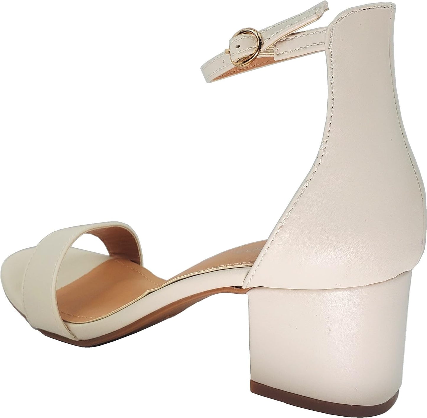 Over the Toe Strap Ankle Wrap Strap Heel Open Toe Block 2' Heel