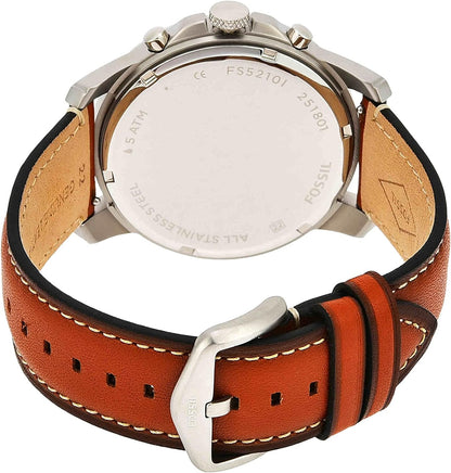 Fossil Leather Mens Quartz Watch