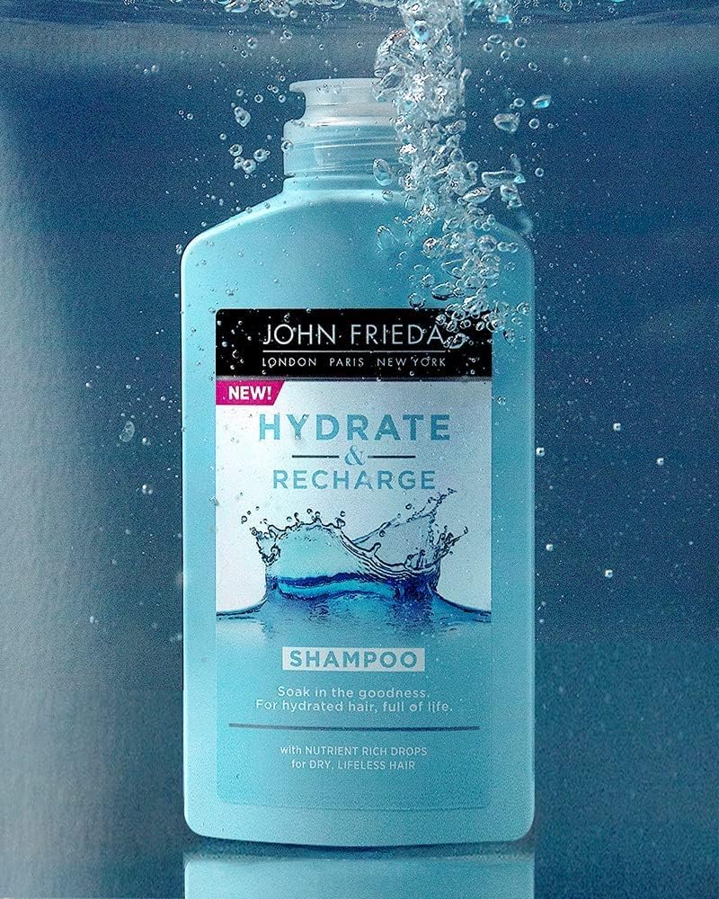 John Frieda Hydrate & Recharge Conditioner 250 Ml, Hydrating Conditioner For Dry, Damaged Hair