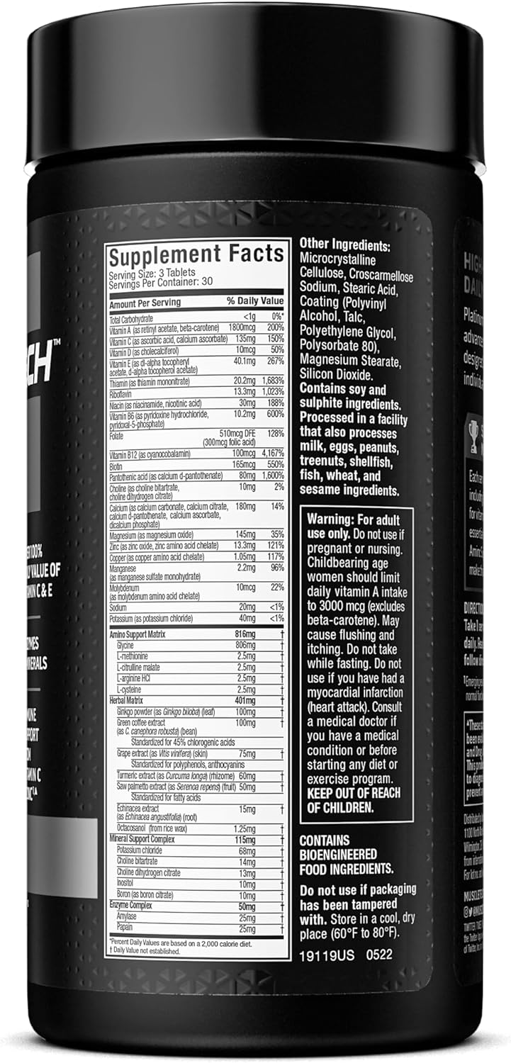 MuscleTech Platinum Multi Vitamin 90ct US (RB)