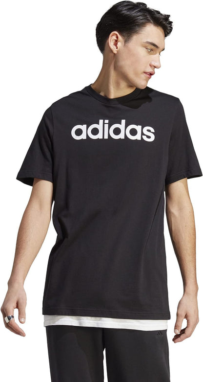 Adidas Essentials Single Jersey Linear Embroidered Logo Men's T-shirt