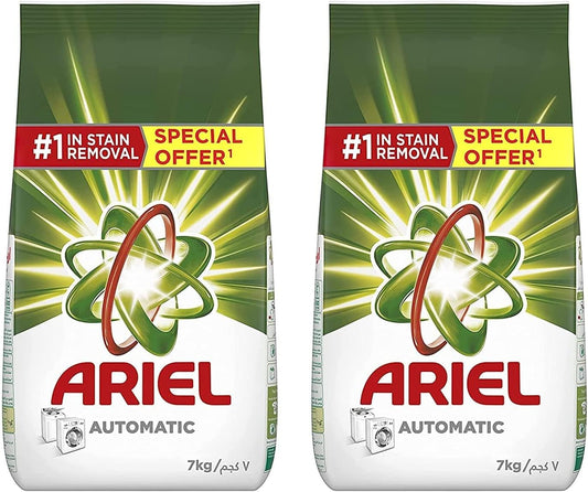 Ariel Automatic Powder Laundry Detergent, Original Scent, 2 x 7 kg