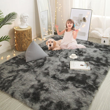 LIODUX Ultra Soft Indoor Modern Area Rugs Fluffy Living Room Carpets for Children Bedroom Home Decor Nursery Rug, Washable Furry Throw Rugs (White, 200 x 300 cm)