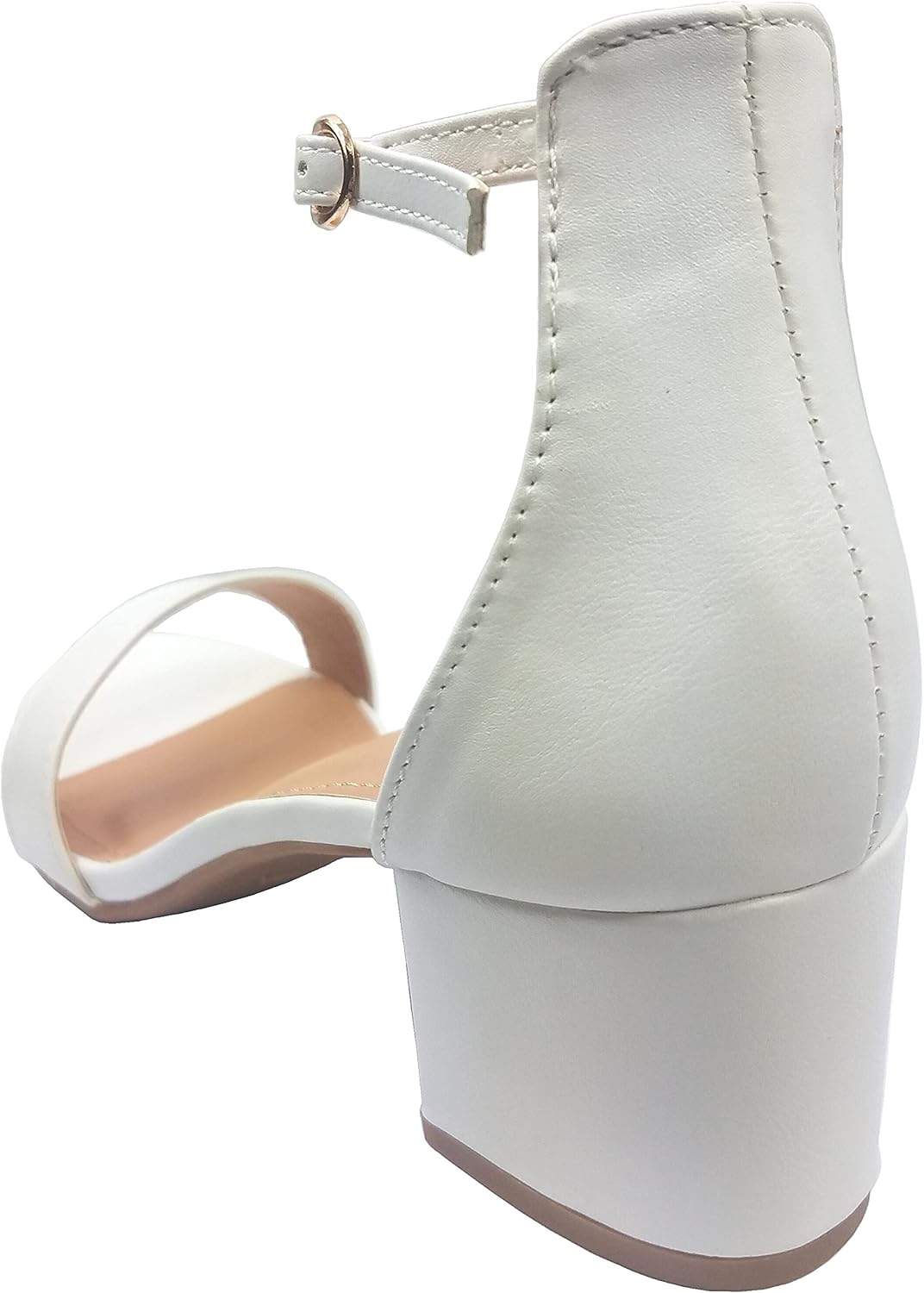 Over the Toe Strap Ankle Wrap Strap Heel Open Toe Block 2' Heel