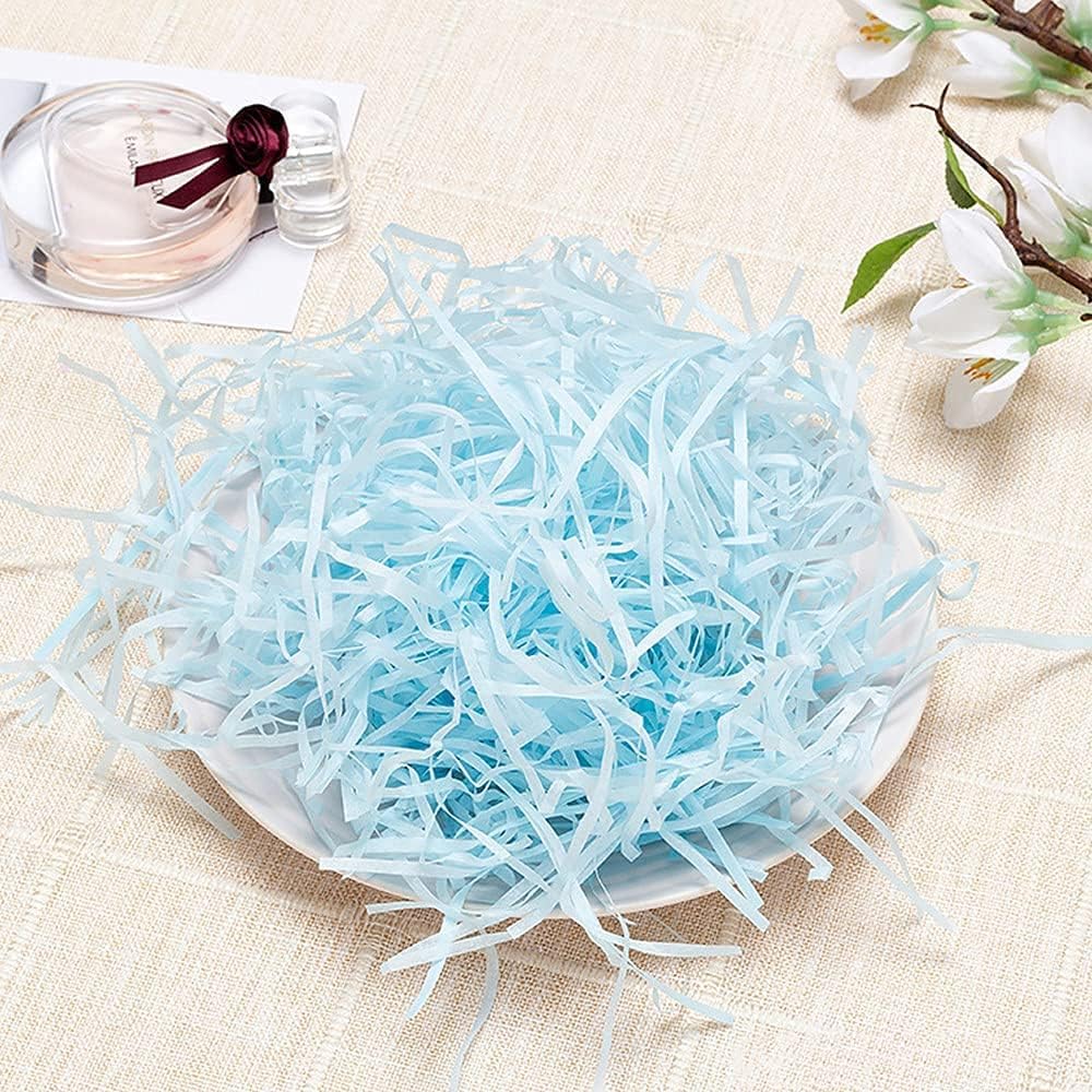 REDDOTGIFT® 100 gram Raffia Paper Shreds Strands Eco-friendly Shredded Crinkle Confetti Crinkle Cut Paper Filling Shredded Paper for Hamper Gift Box Filling (Off-White)