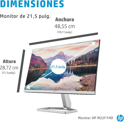 HP M27fw Full HD 27" IPS LCD Monitor with AMD FreeSync 2021 Model - Silver White