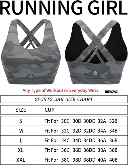 RUNNING GIRL womens Full Coverage Women's Plus Sports Bras