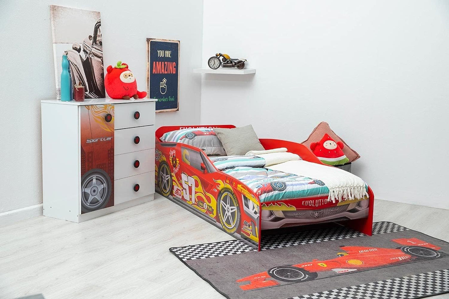 PAN Home Maureen Kids Car Bed 90x190 Cm