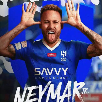 GGEROU Football Jersey Set for Kids, League Riyadh Crescent Jersey Home No #10 Neymar JR Soccer Jersey,Football Soccer Jersey Set Youth Sizes Football Tracksuits for Kids Fans