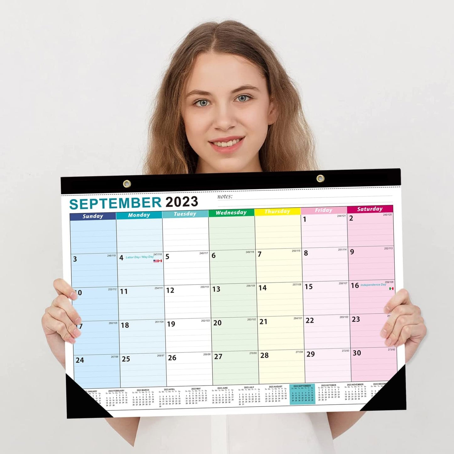 Wawasia Wall Calendar 2024-2025 Monthly Desk & Wall Calendar with Corner Protectors,18 Months, Thick Paper, To-do List and Notes (from Jan 2024 to Jun 2025)