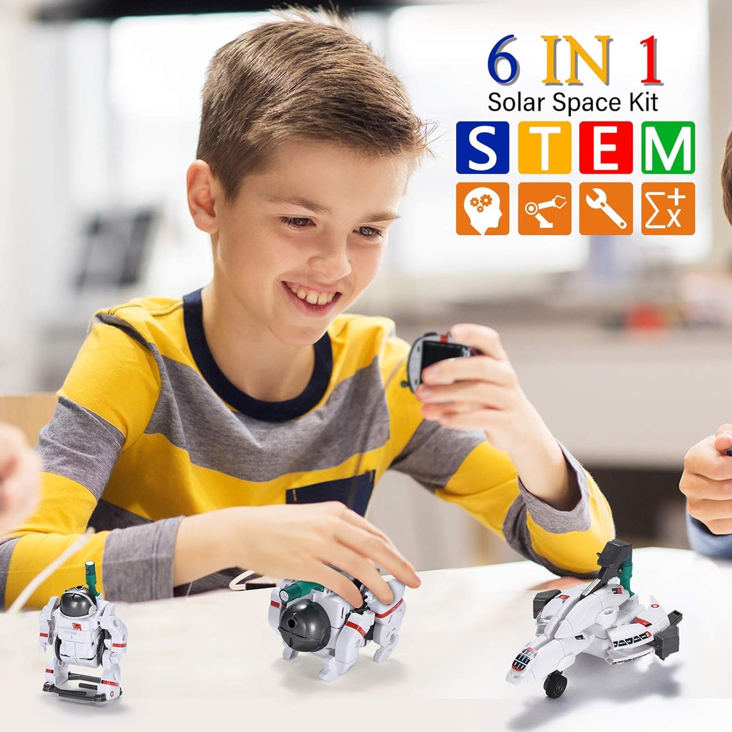 AESGOGO STEM Projects for Kids Ages 8-12, Solar Robot Toys 6-in-1 Science Kits DIY Educational Building Space Toy, Christmas Birthday Gifts for 7 8 9 10 11 12 13 Year Old Boys Girls Teens.