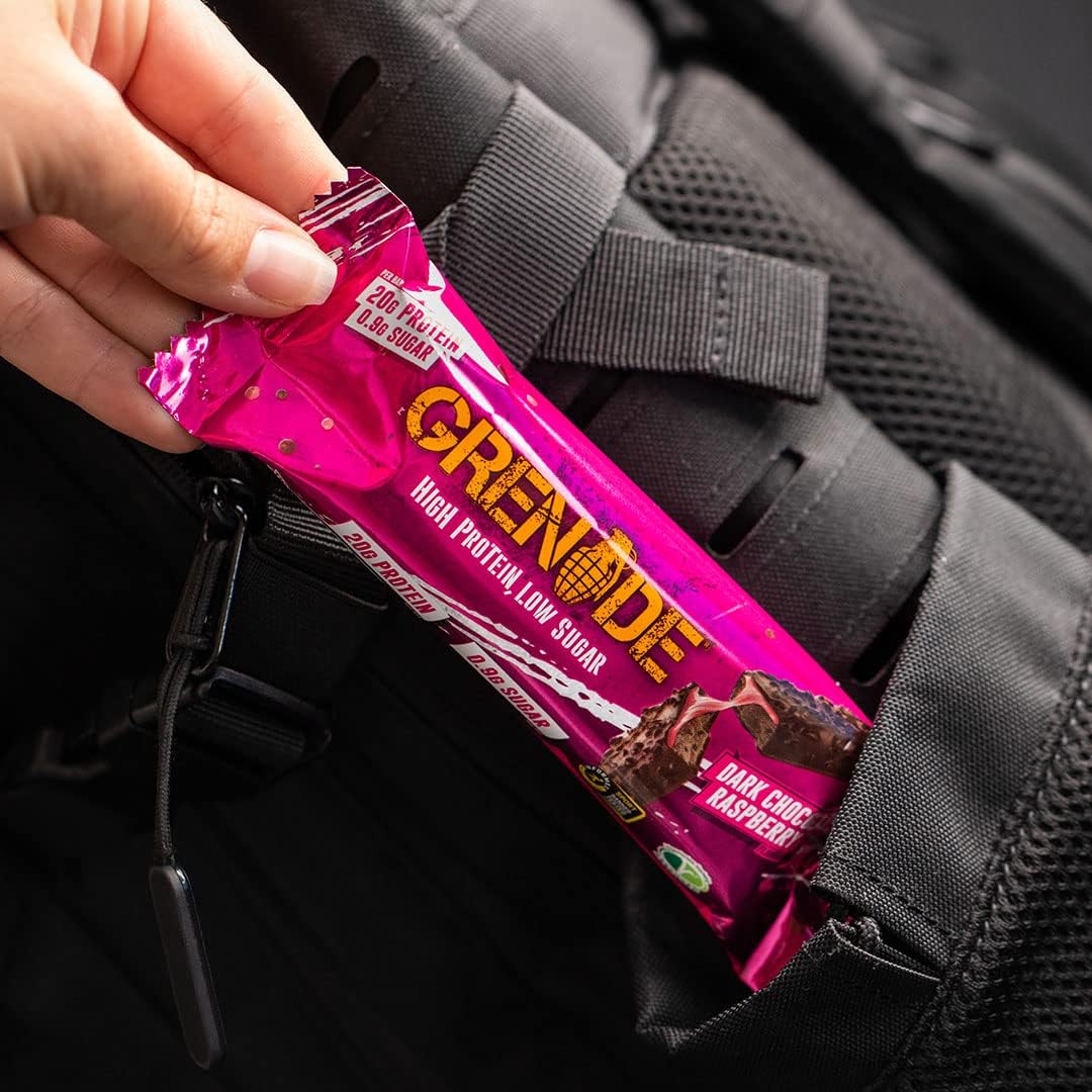 Grenade High Protein, Low Sugar Bar - Chocolate Chip Salted Caramel, 12 x 60 g