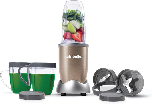 NutriBullet 900 Watts, 9 Piece Set, Multi-Function High Speed Blender, Mixer System with Nutrient Extractor, Smoothie Maker, Copper Gold , NB-201 , "2 year Warranty"