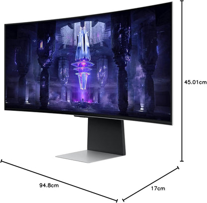 Samsung Odyssey G9 G95SC 49" Oled Gaming Monitor with 0.03ms Response time & 240Hz Refresh rate, Gaming Hub, AMD FreeSync Premium Pro, Built-in speaker, Smart TV Experience - LS49CG954SMXUE