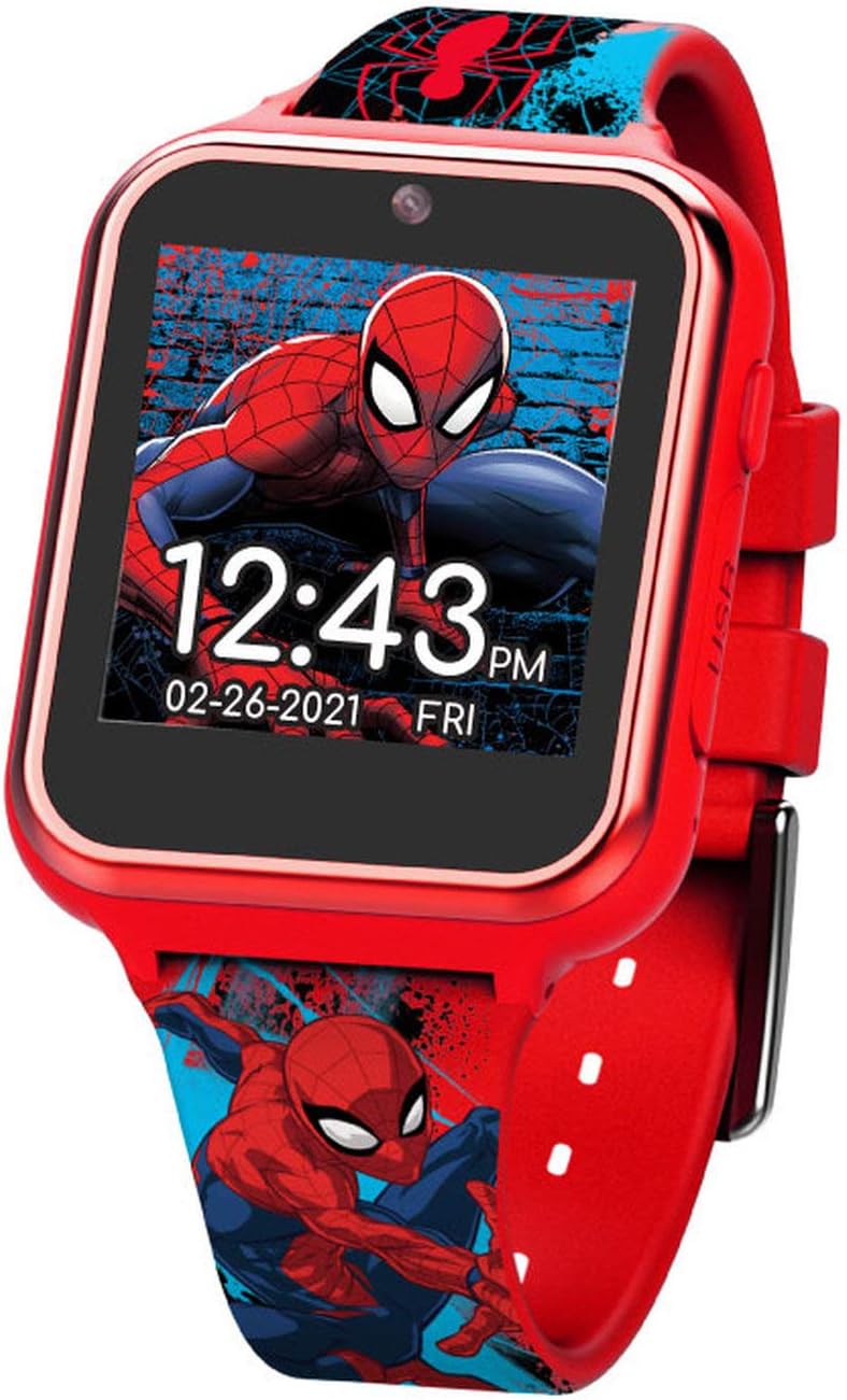 Accutime SPD4664AZ Marvel Spider-Man Miles Morales Digital Smartwatch for Kids, 40 mm Diameter, Black