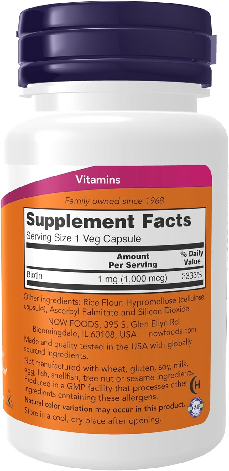 Now Foods Biotin 10,000Mcg Extra Strength Vcaps 120'S New