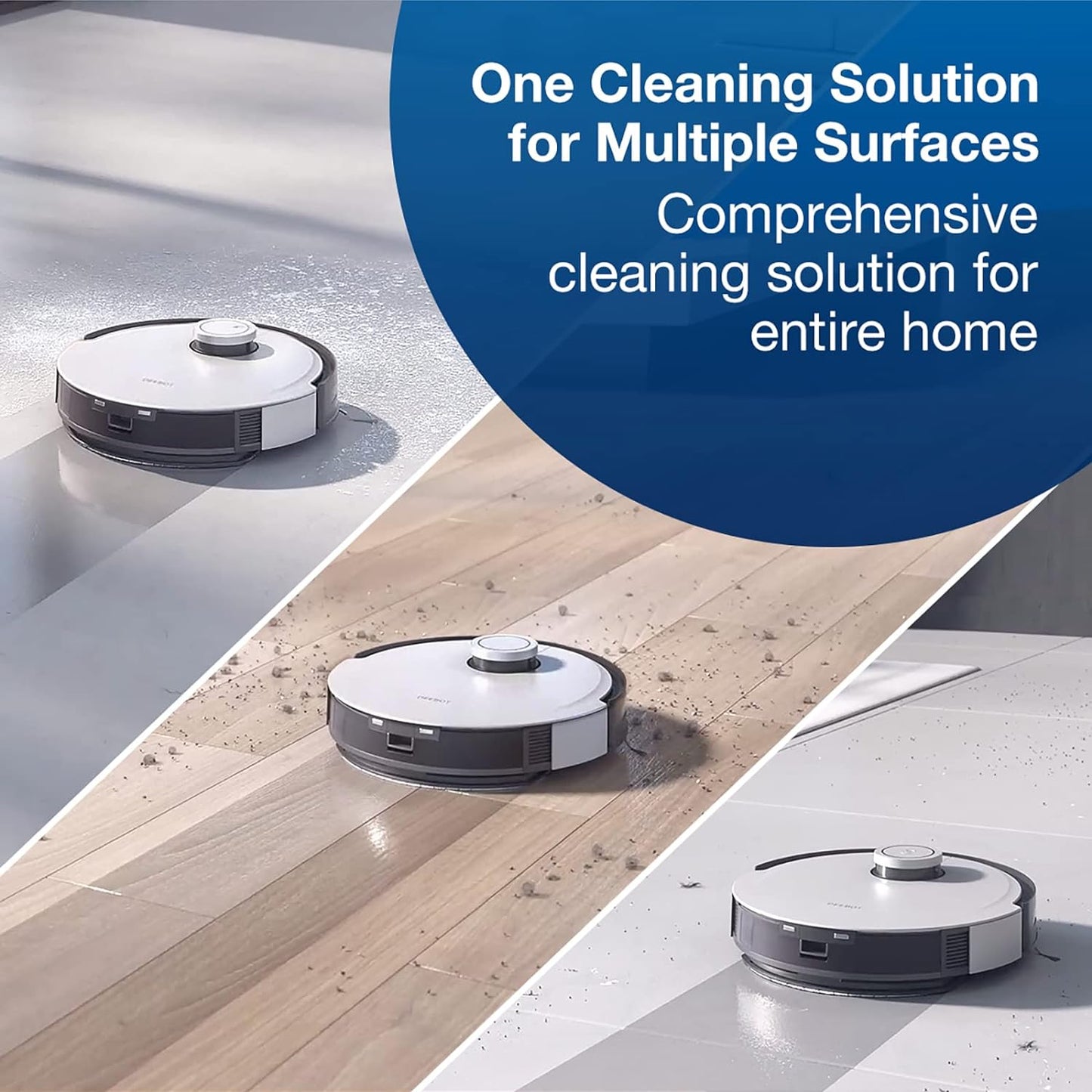 ECOVACS X2 OMNI Robot Vacuum Cleaner 8000PA Strongest Suction (Auto Clean+Auto Empty) Deep Sweeping and Mopping,15mm Auto-Lift Mopping, 55°Hot Water Mop Washing and 6400mAh Battery