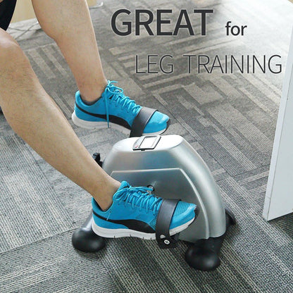 Mini Exercise Bike, himaly Under Desk Bike Pedal Exerciser Portable Foot Cycle Arm & Leg Peddler Machine with LCD Screen Displays