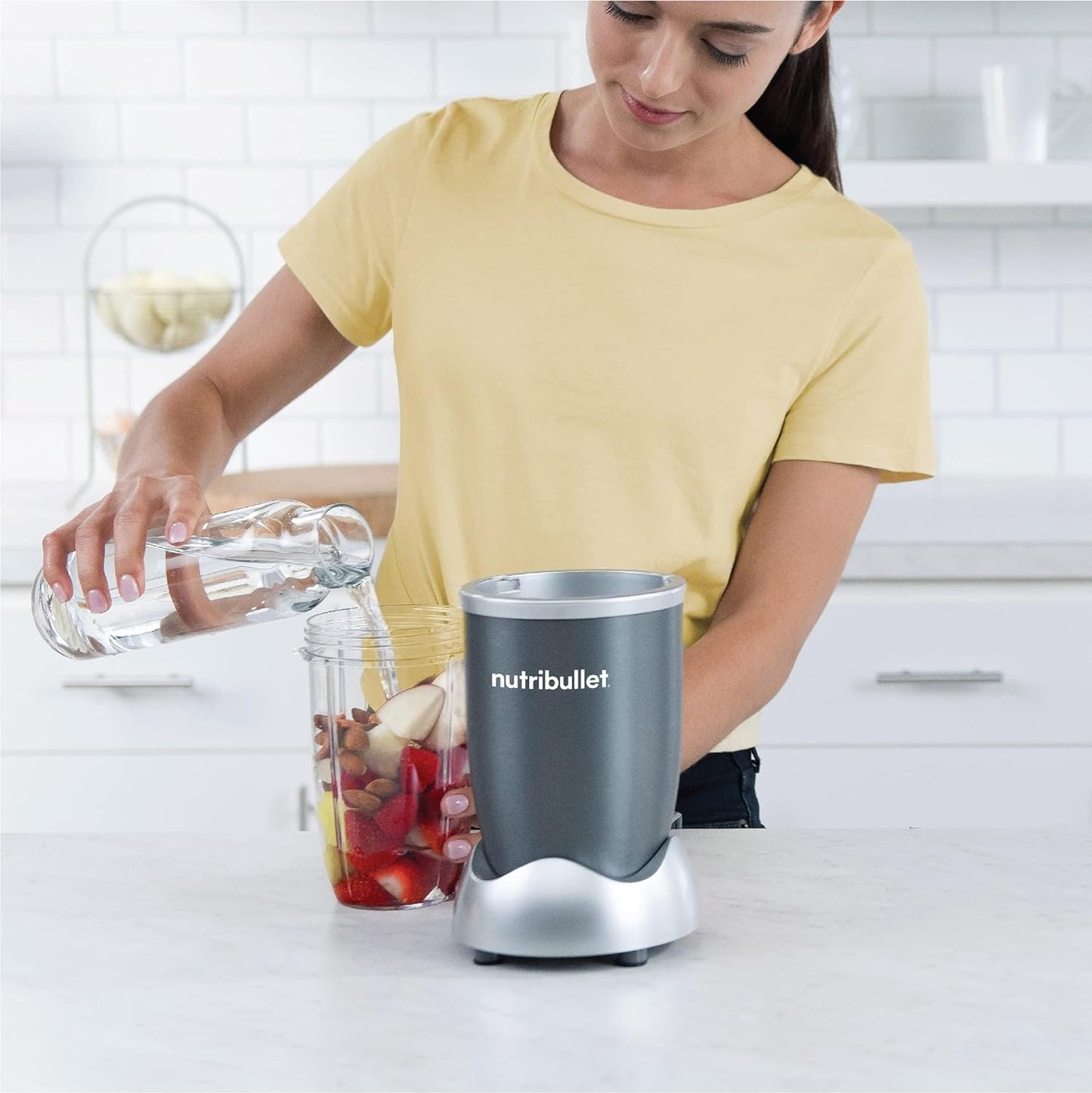 NutriBullet Grey Countertop Blender 600 Watt , NB-101B , "2 year Warranty"