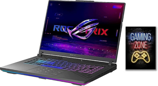 ASUS 2023 Latest Rog Strix G16 Gaming Laptop 16.1 "FHD + 165Hz Core i7-13650HX 32GB 1TB NVIDIA ® GeForce RTX ™ 4060 8GB Graphics RGB Backlit Eng Key WIN11 Gray with Neon Game Quotes, 32GB RAM| 1TB SSD