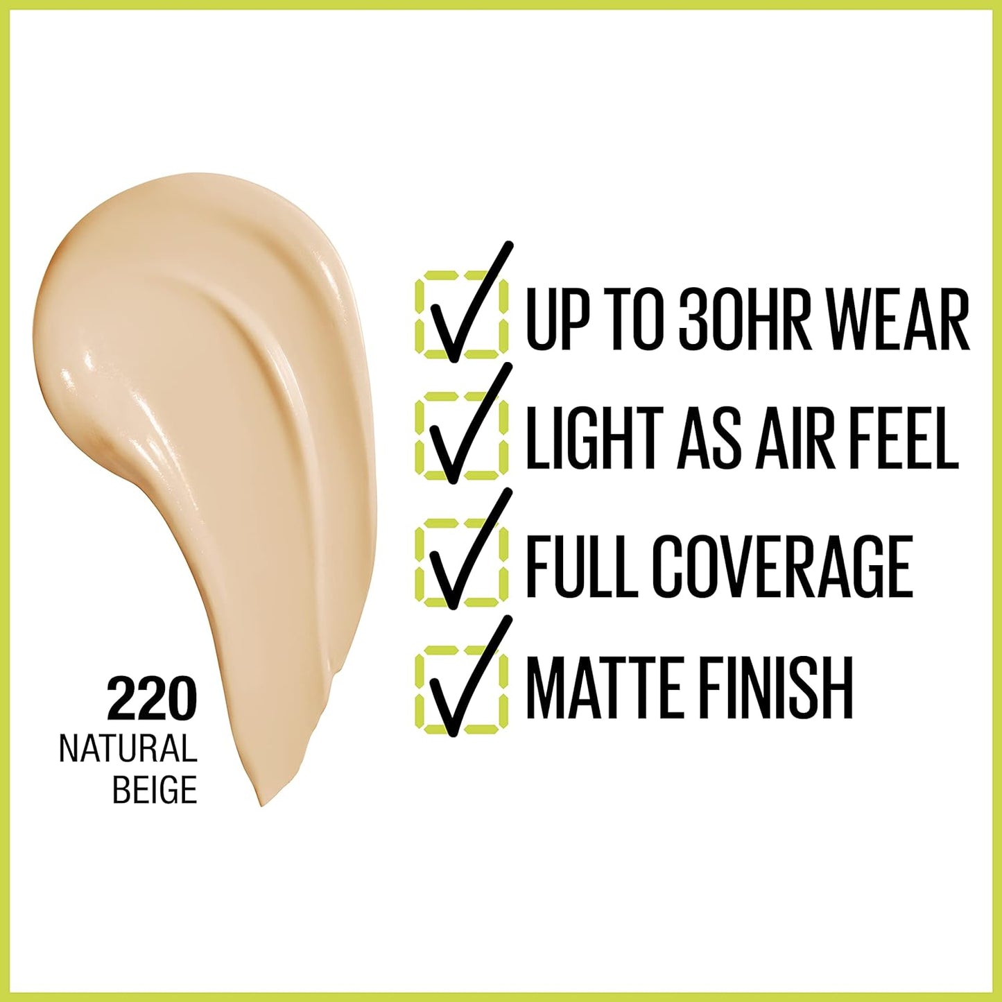 Maybelline Super Stay Full Coverage Liquid Foundation Makeup, Porcelain