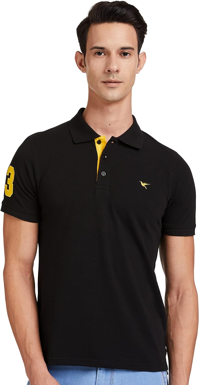 Deniklo Men's Solid Regular fit Polo Shirt