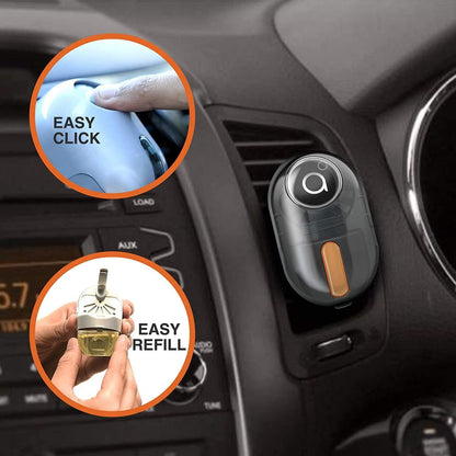 Godrej aer Click, Car Vent Air Freshener Kit - Musk After Smoke (10G), Black