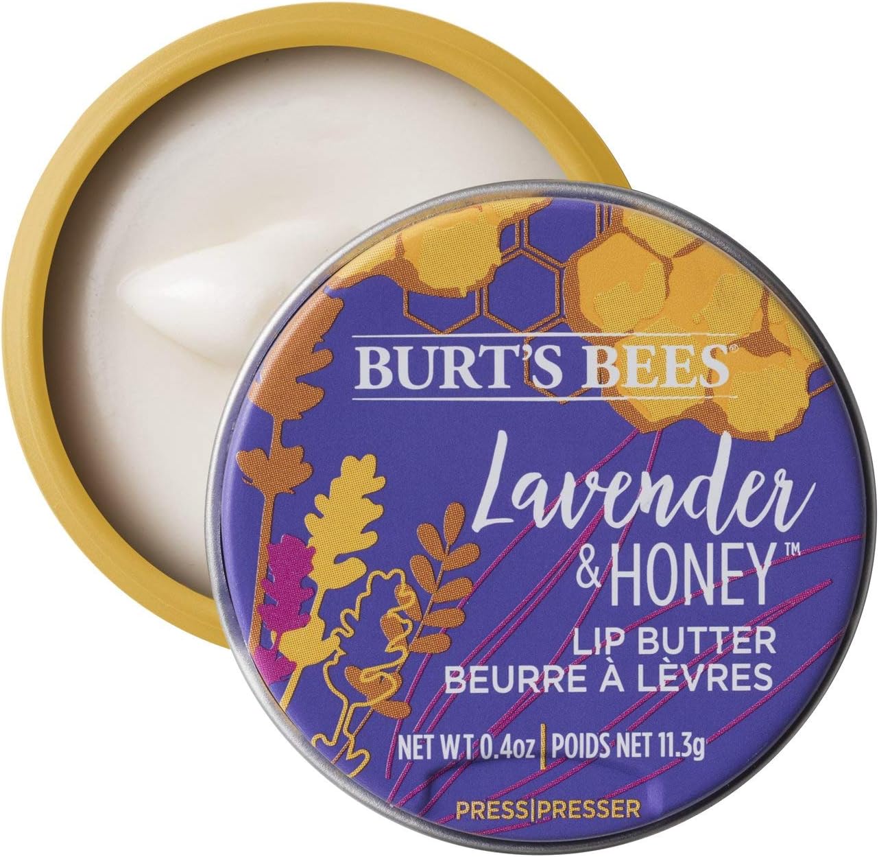 BURT'S BEES 100% Natural Origin Moisturising Lip Butter with Lavender and Honey, 1 Tin 11.3 g